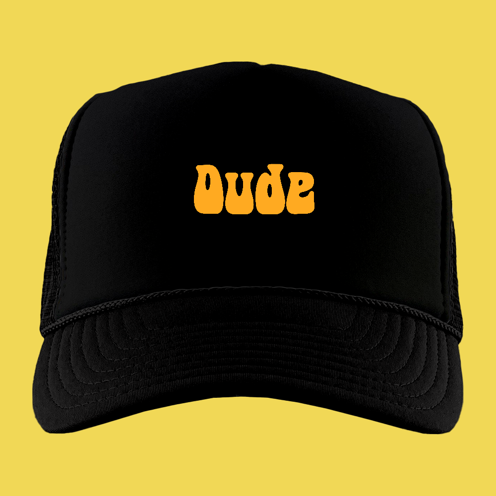 Dude Yellow Foam Trucker Hat