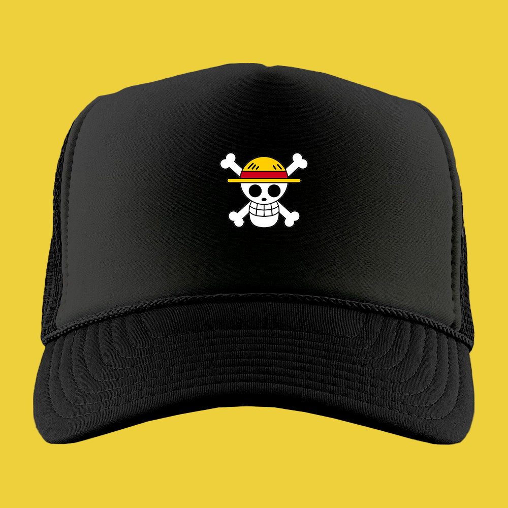 Straw Hat Pirates jolly roger foam trucker