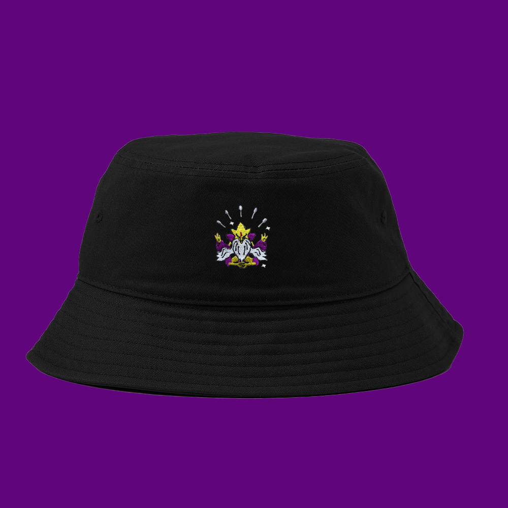 #0065 mega shiny bucket hat