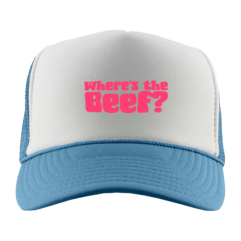 Where's the Beef? Pink Foam Trucker Hat
