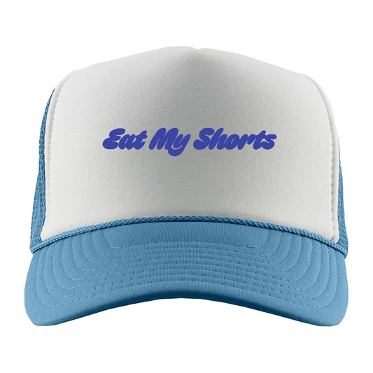 Eat My Shorts Indigo Foam Truckers Hat