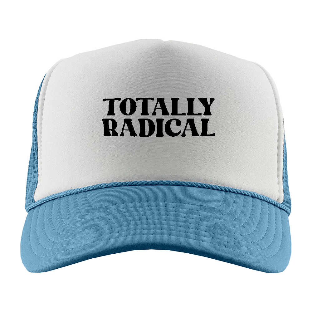 Totally Radical Black Foam Trucker Hat