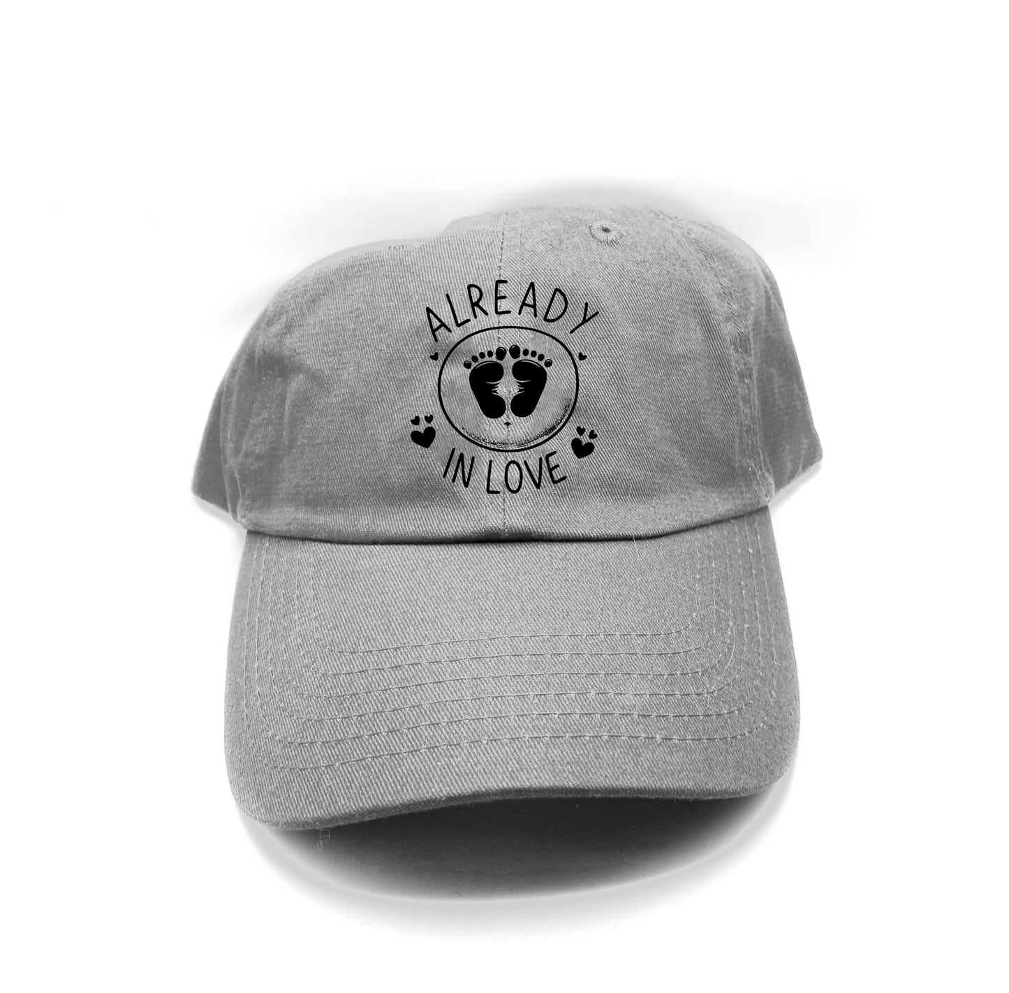 Baby Footprints Black Dad Hat