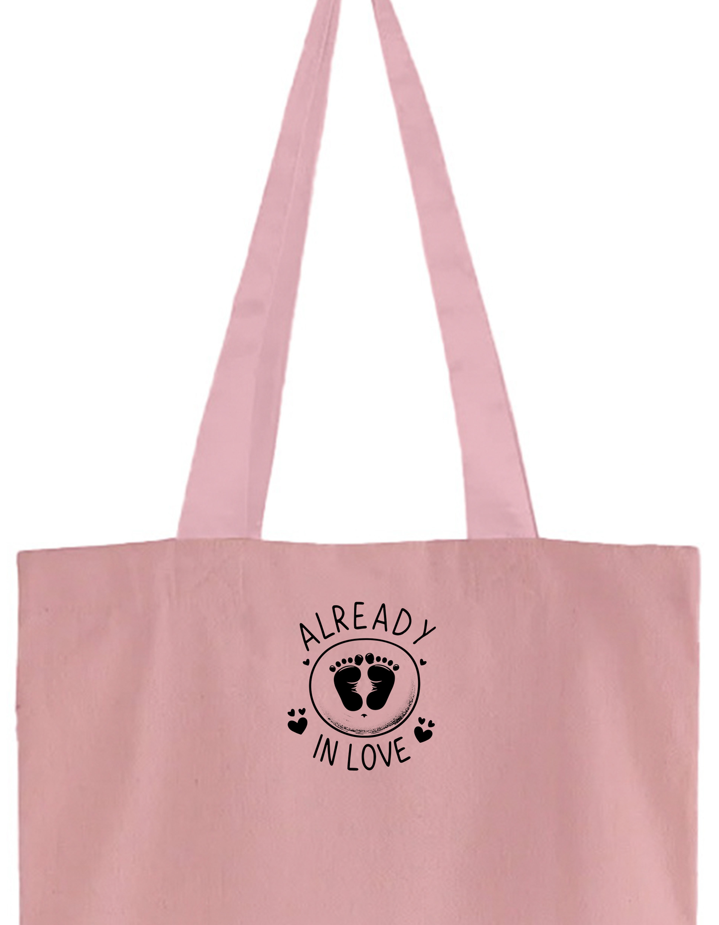 Baby Footprints Black Tote Bag