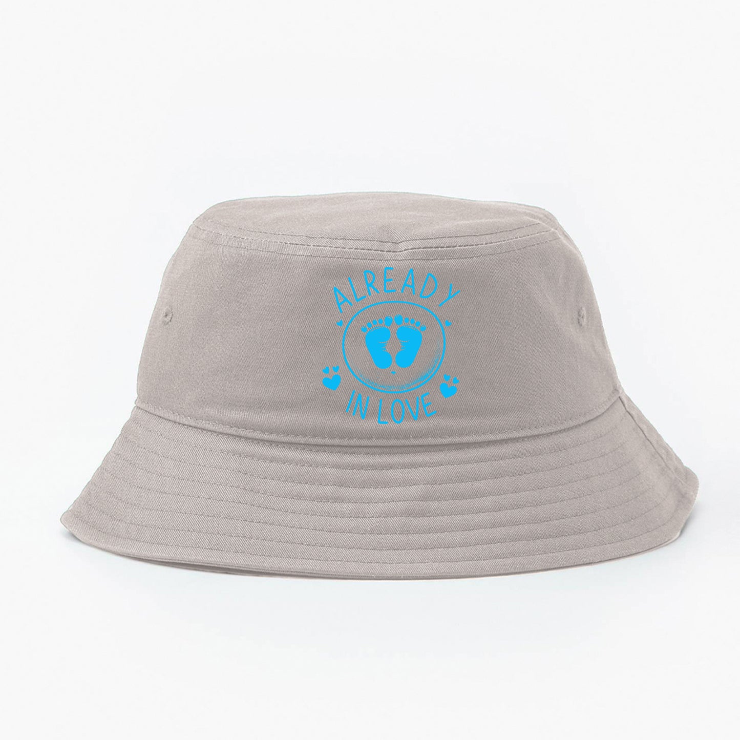 Baby Footprints Blue Bucket Hat