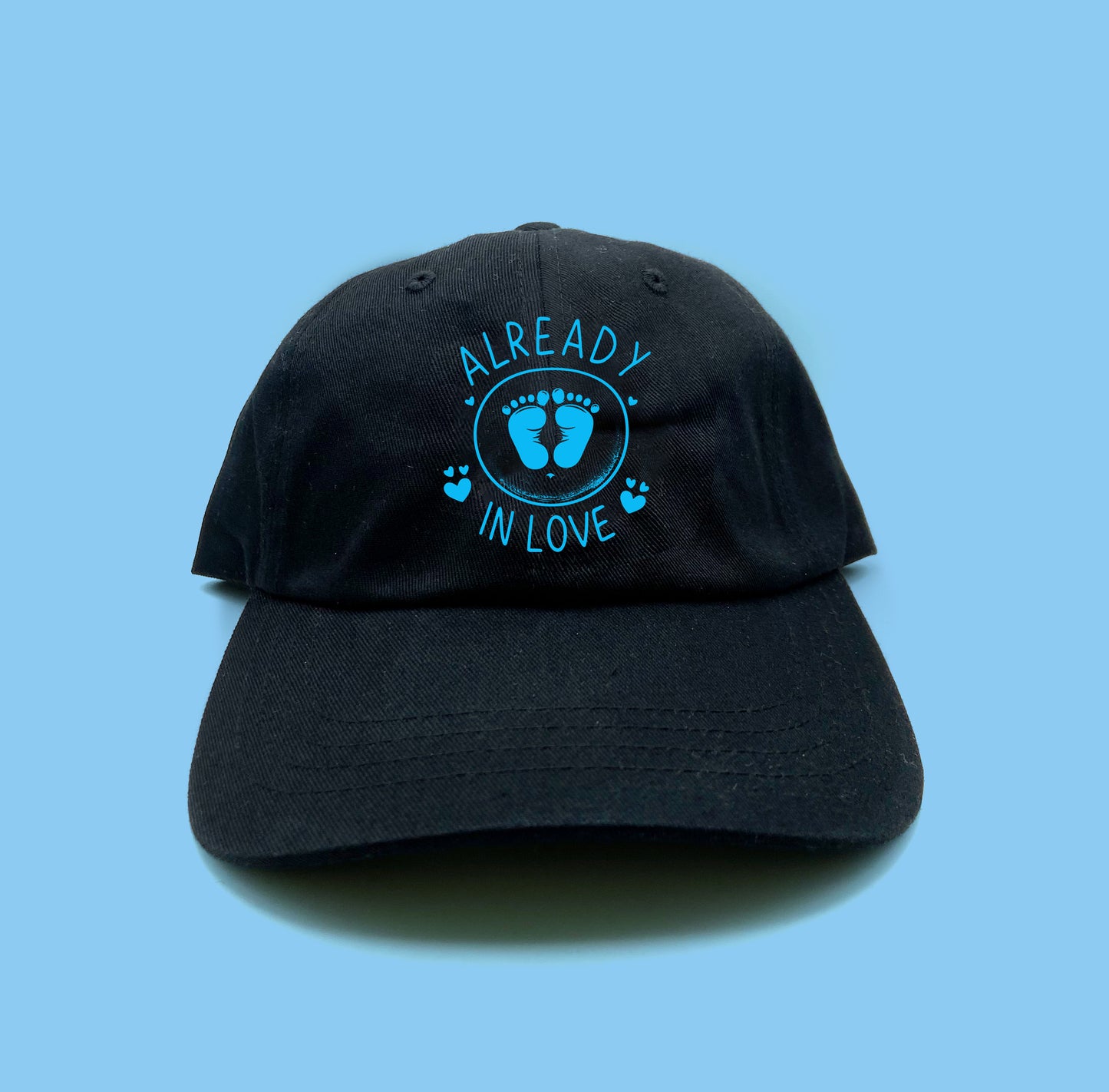 Baby Footprints Blue Dad Hat