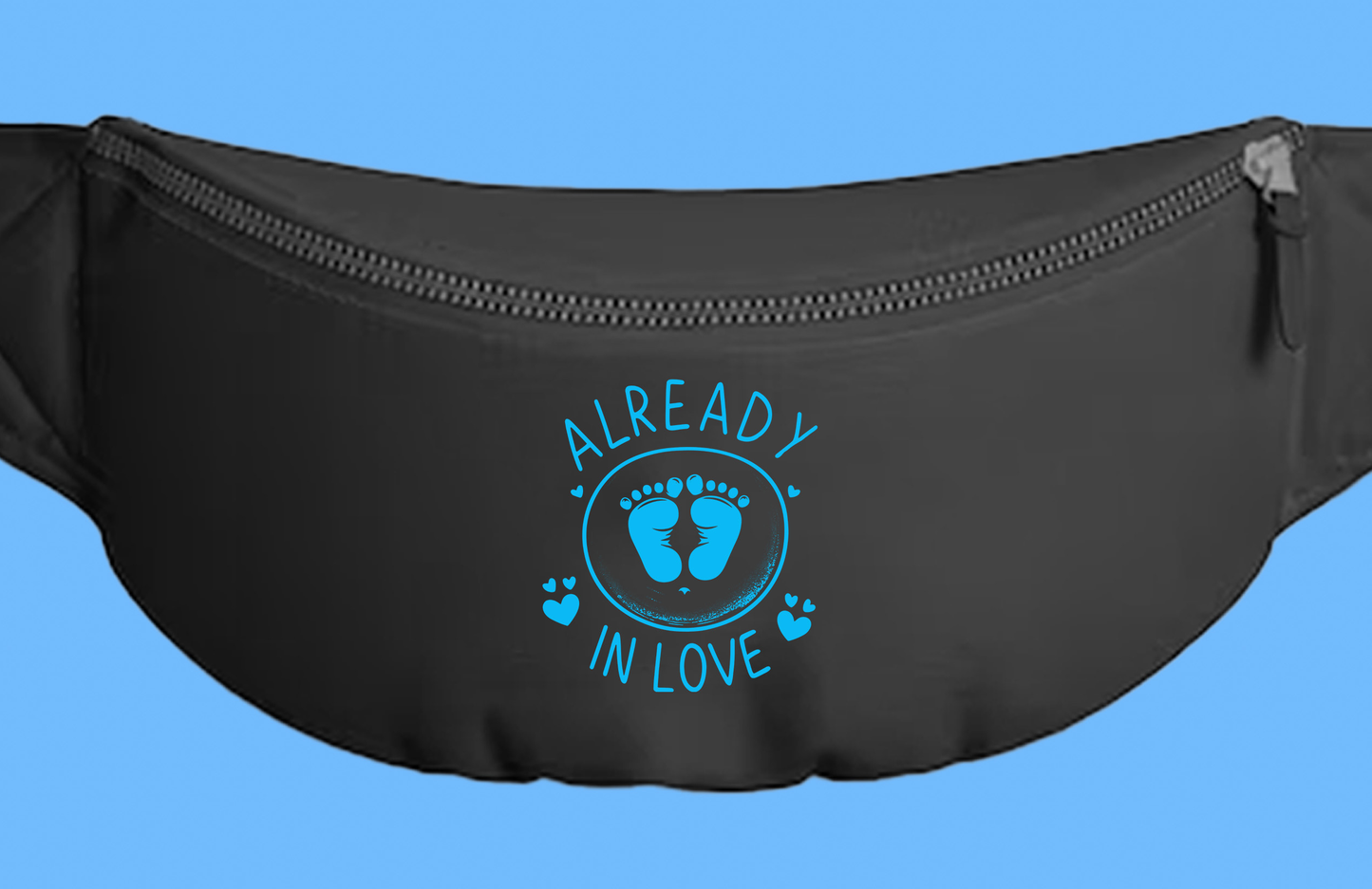 Baby Footprints Blue Fanny Pack