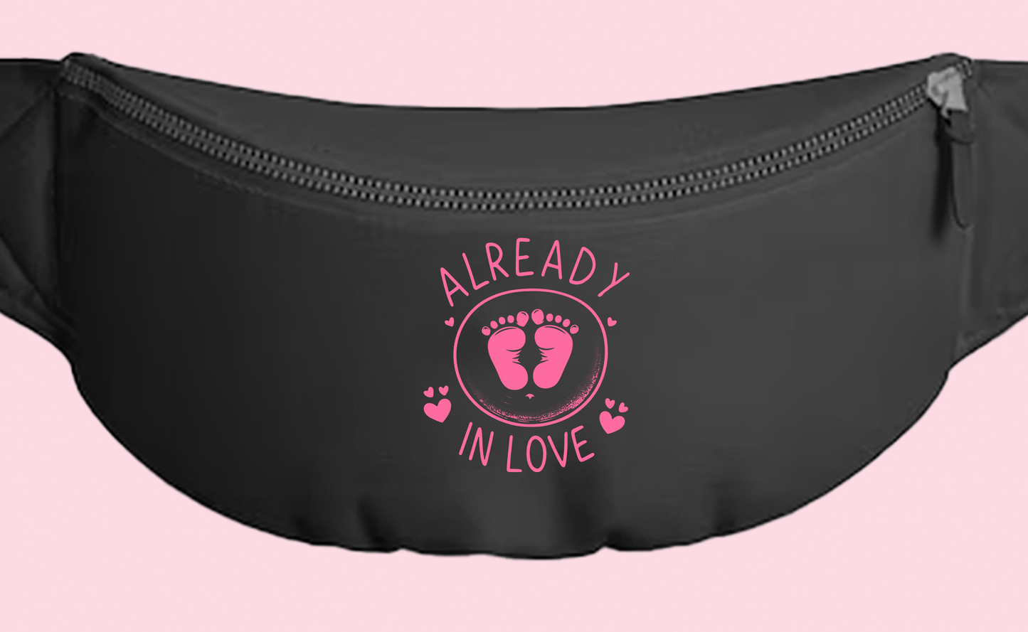 Baby Footprints Pink Fanny Pack
