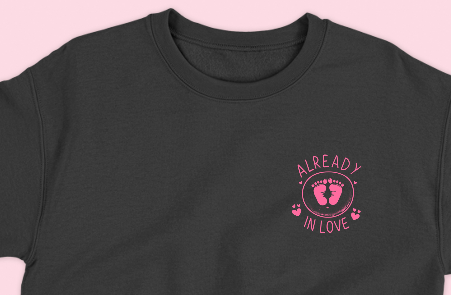Baby Footprints Pink Sweatshirt