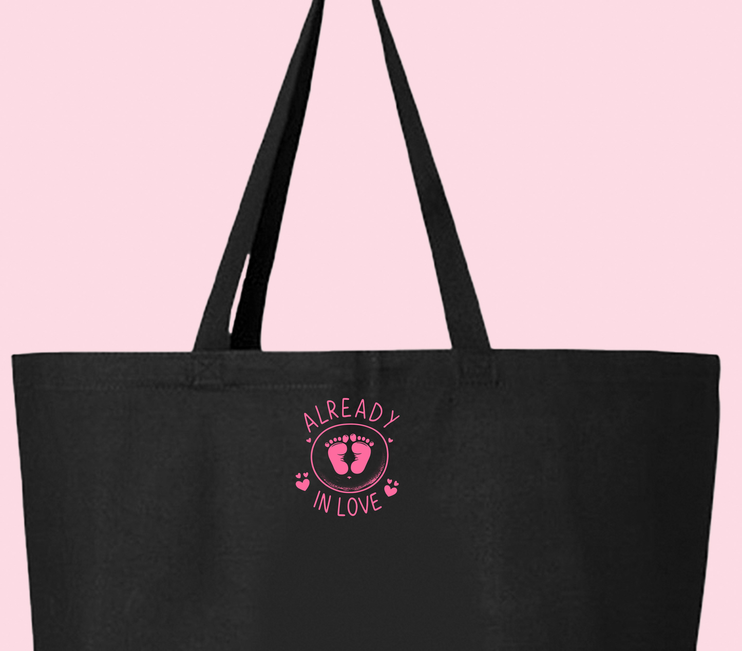 Baby Footprints Pink Tote Bag