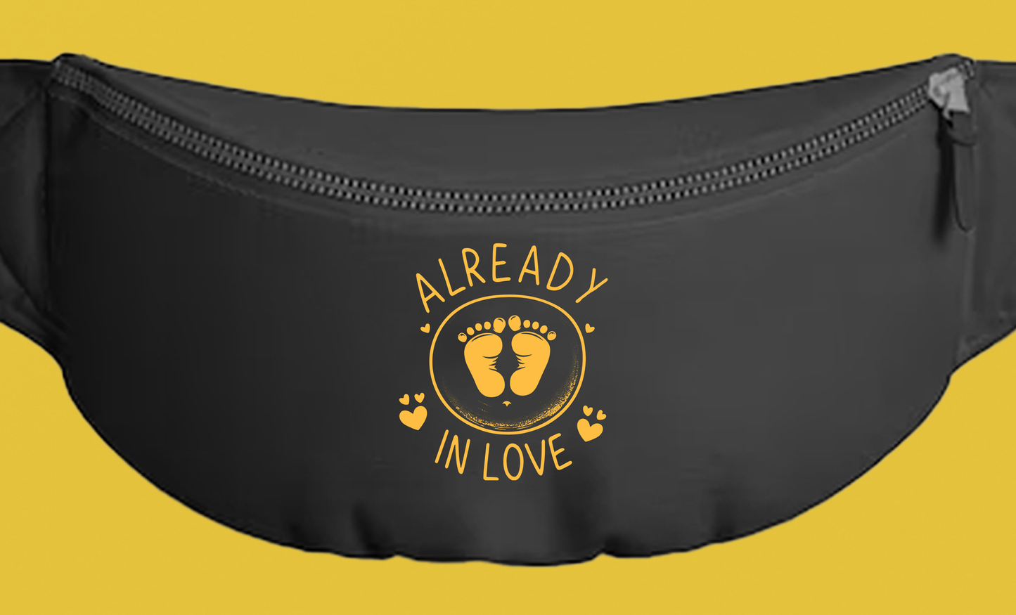 Baby Footprints Yellow Fanny Pack