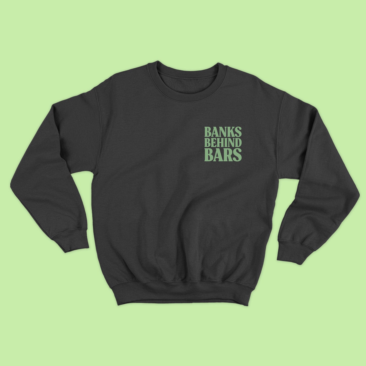 Banks Behind Bars Leaf Green Sweatshirt