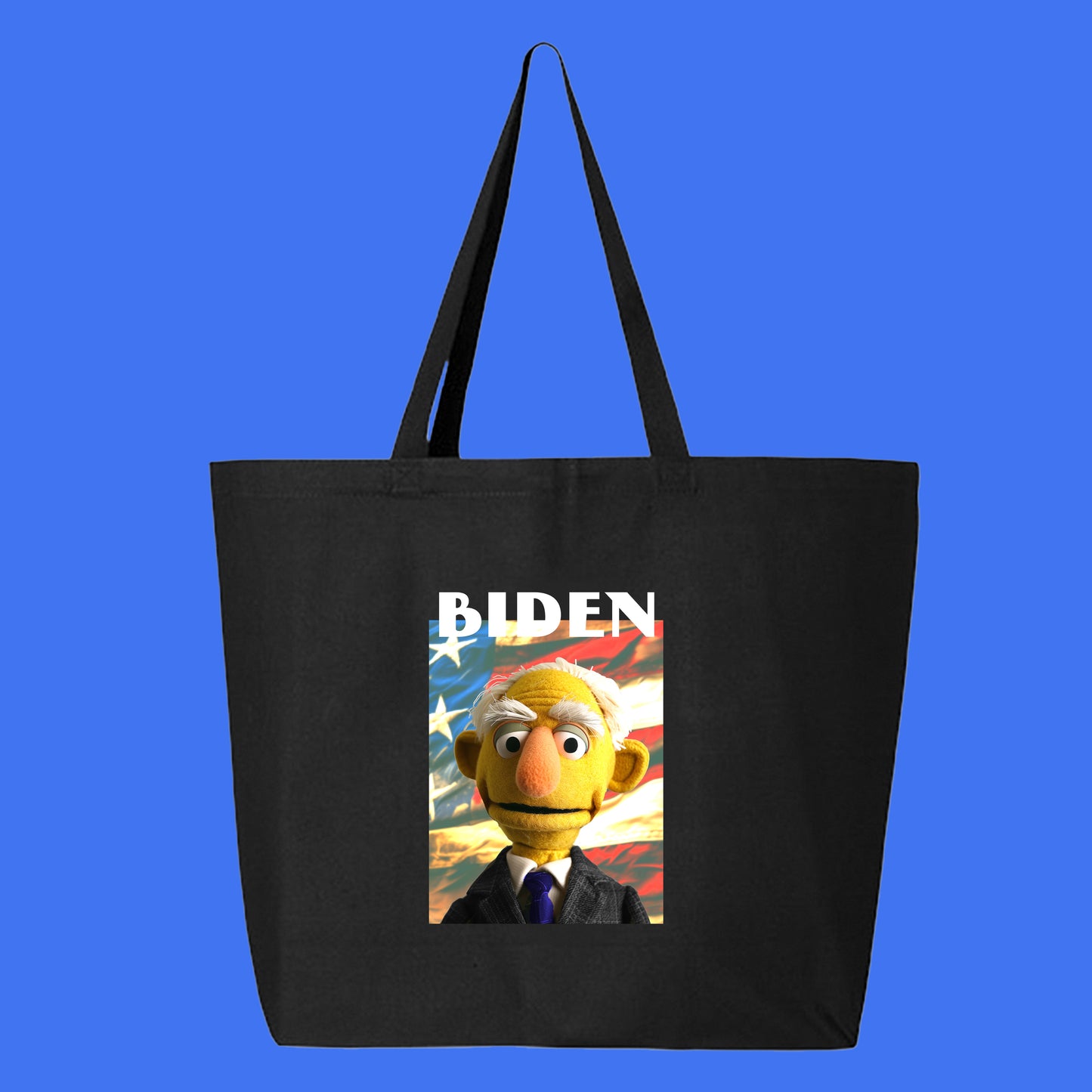 biden muppet flag tote bag