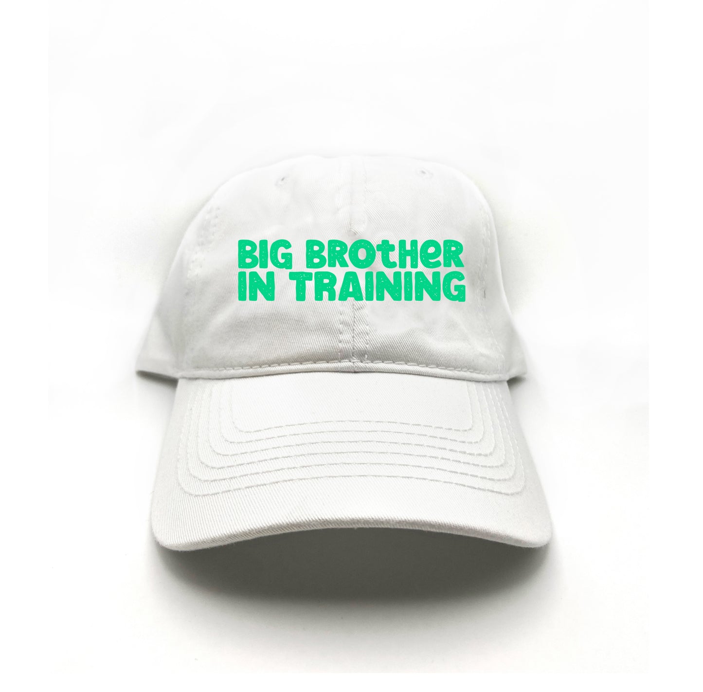 big brother in training green dad hat