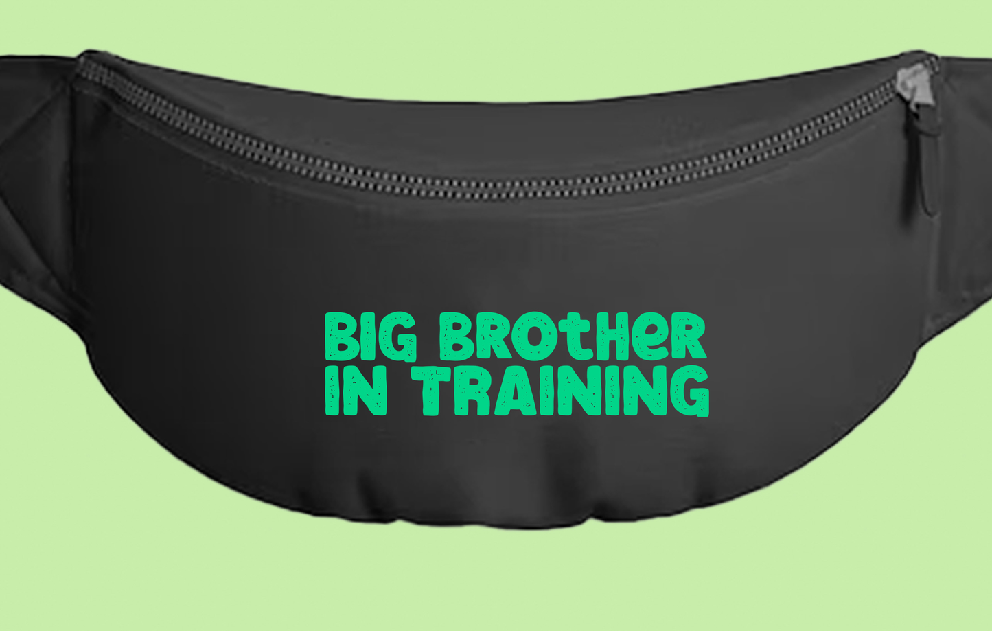 big brother in training green fanny pack