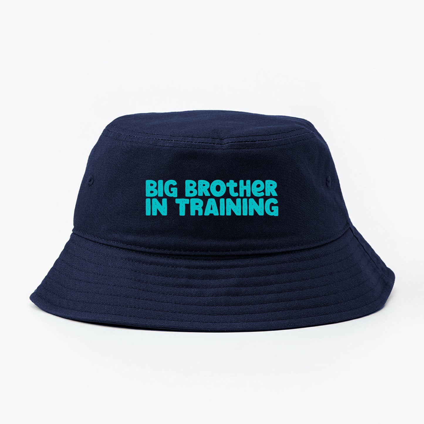 big brother in training light blue green bucket hat