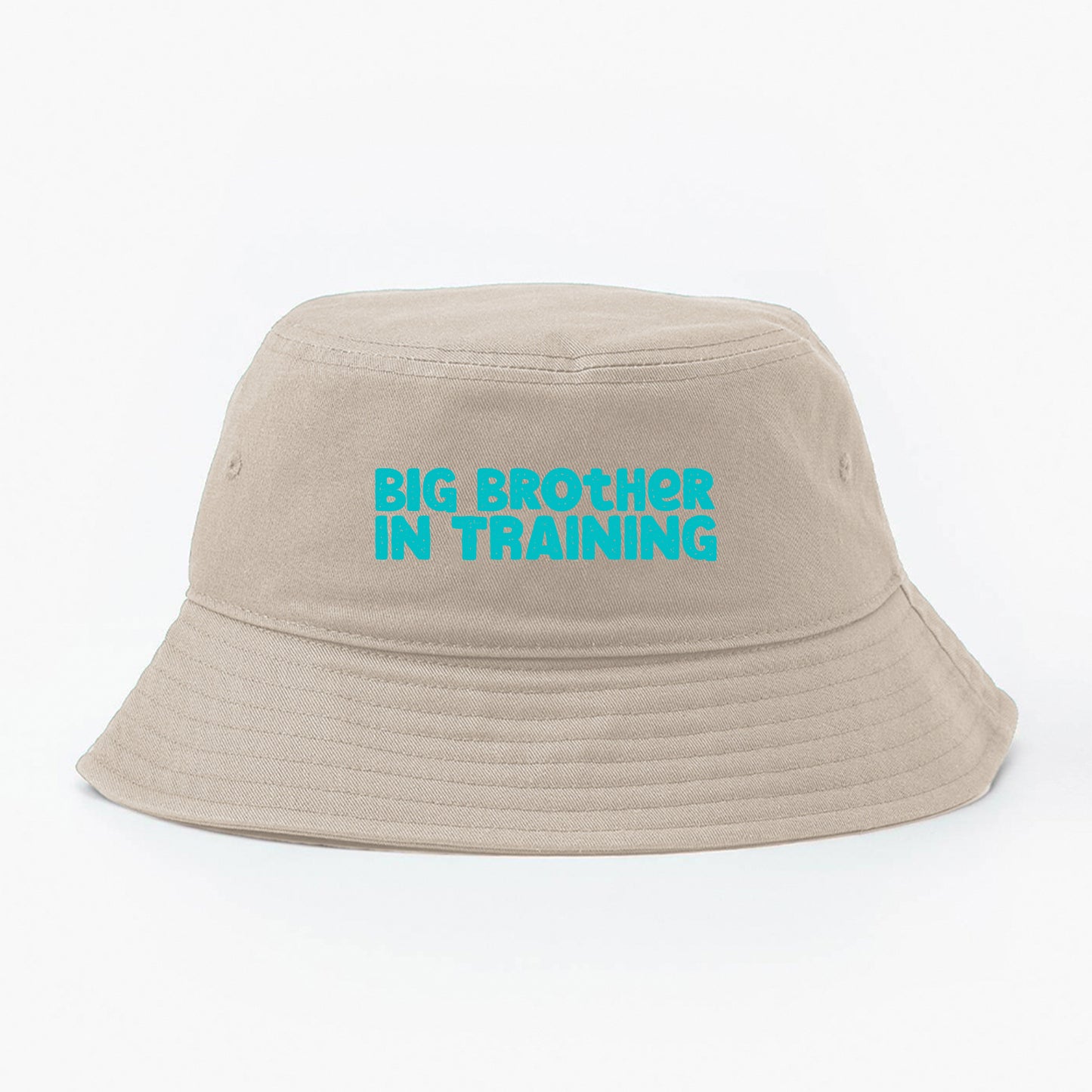 big brother in training light blue green bucket hat