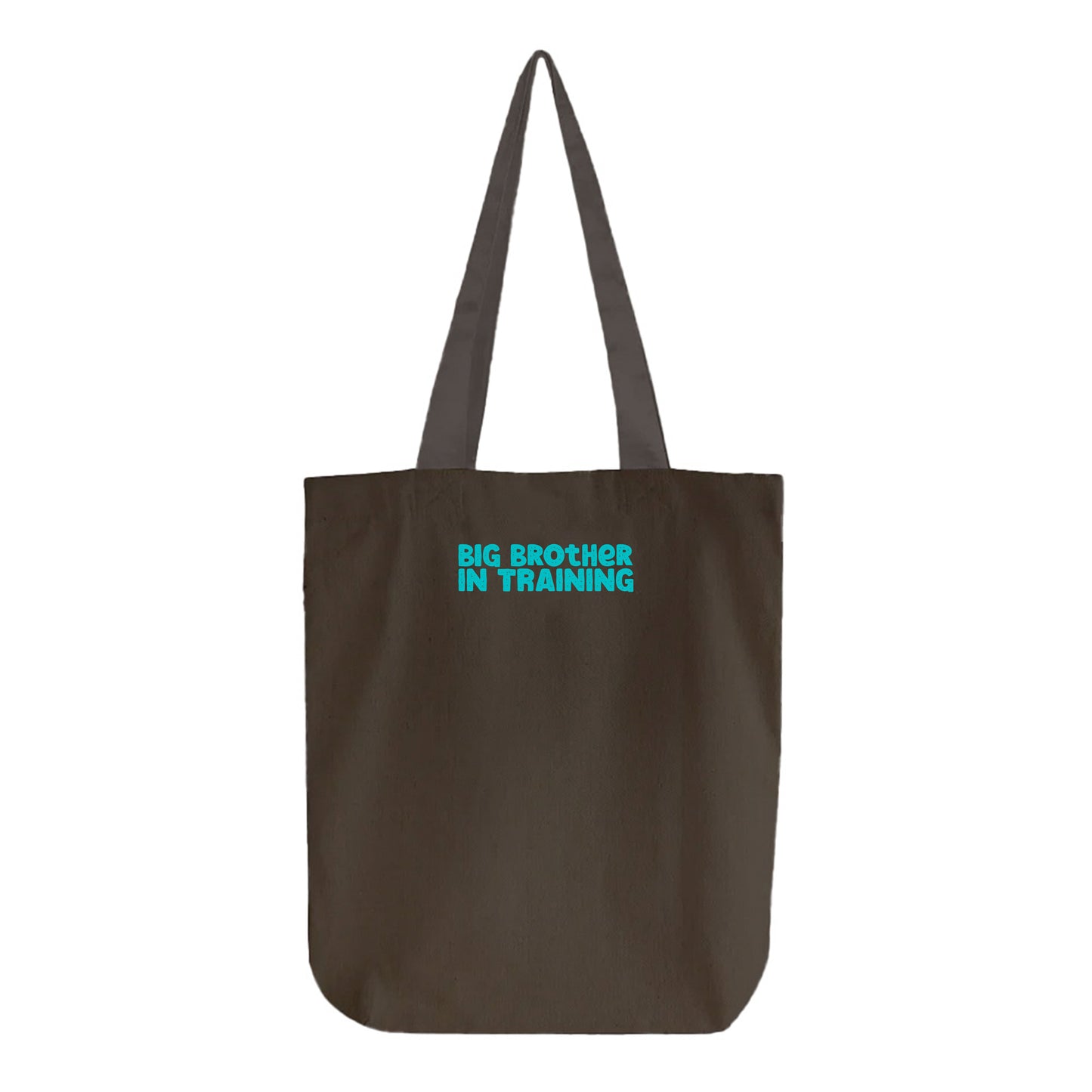 big brother in training light blue green tote bag