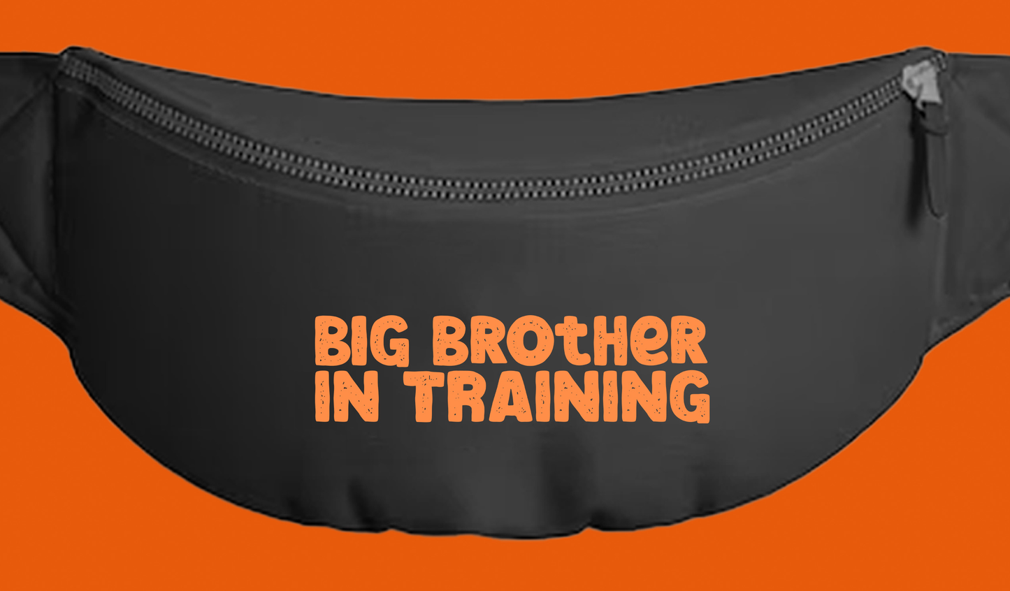 big brother in training orange fanny pack