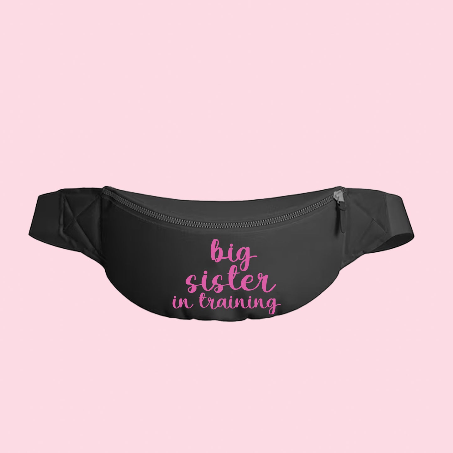 big sister in training dark pink fanny pack