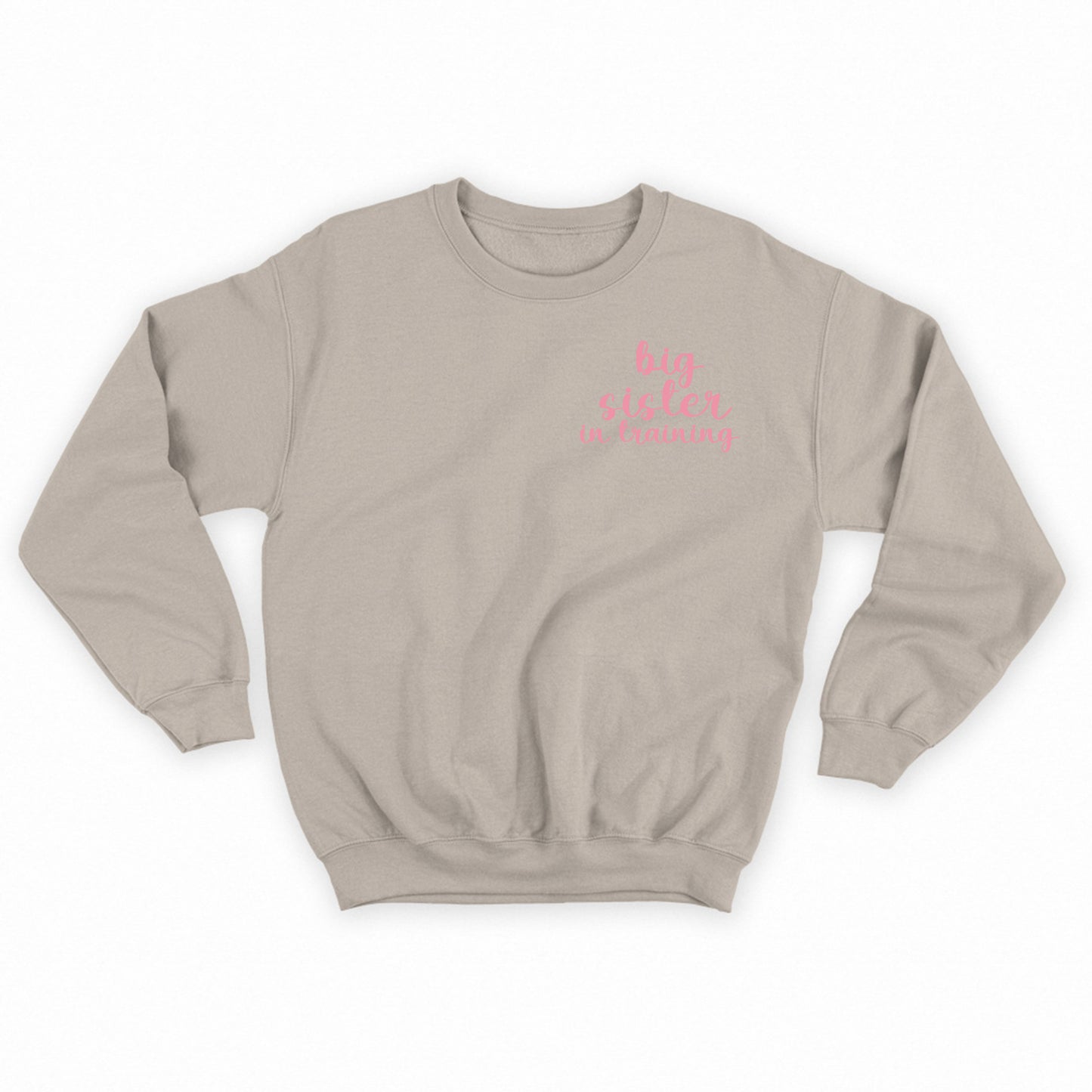 big sister in training pink sweatshirt
