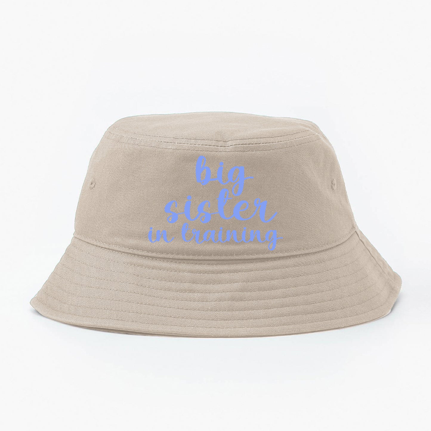 big sister in training purple bucket hat