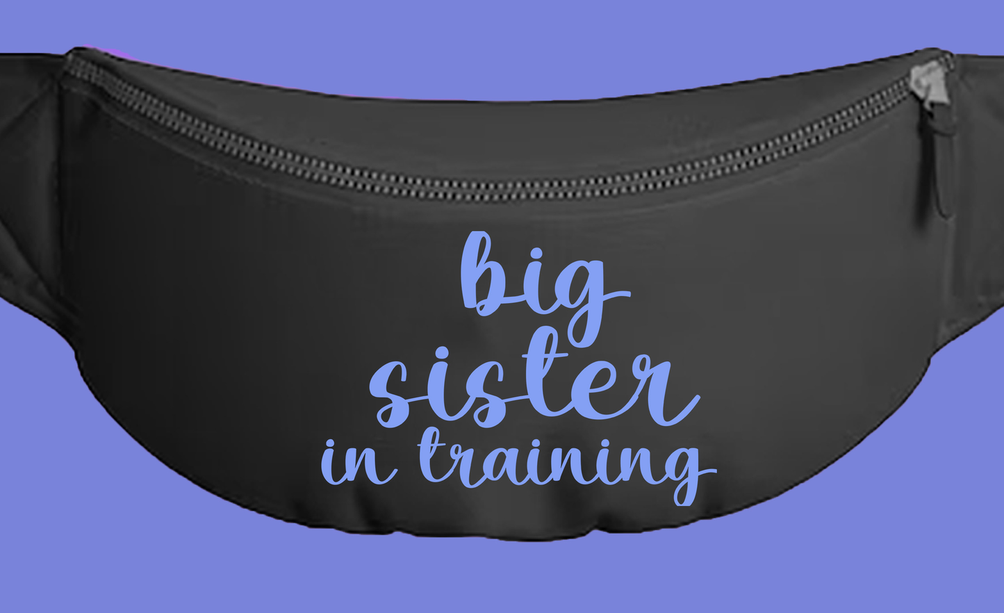 big sister in training purple fanny pack