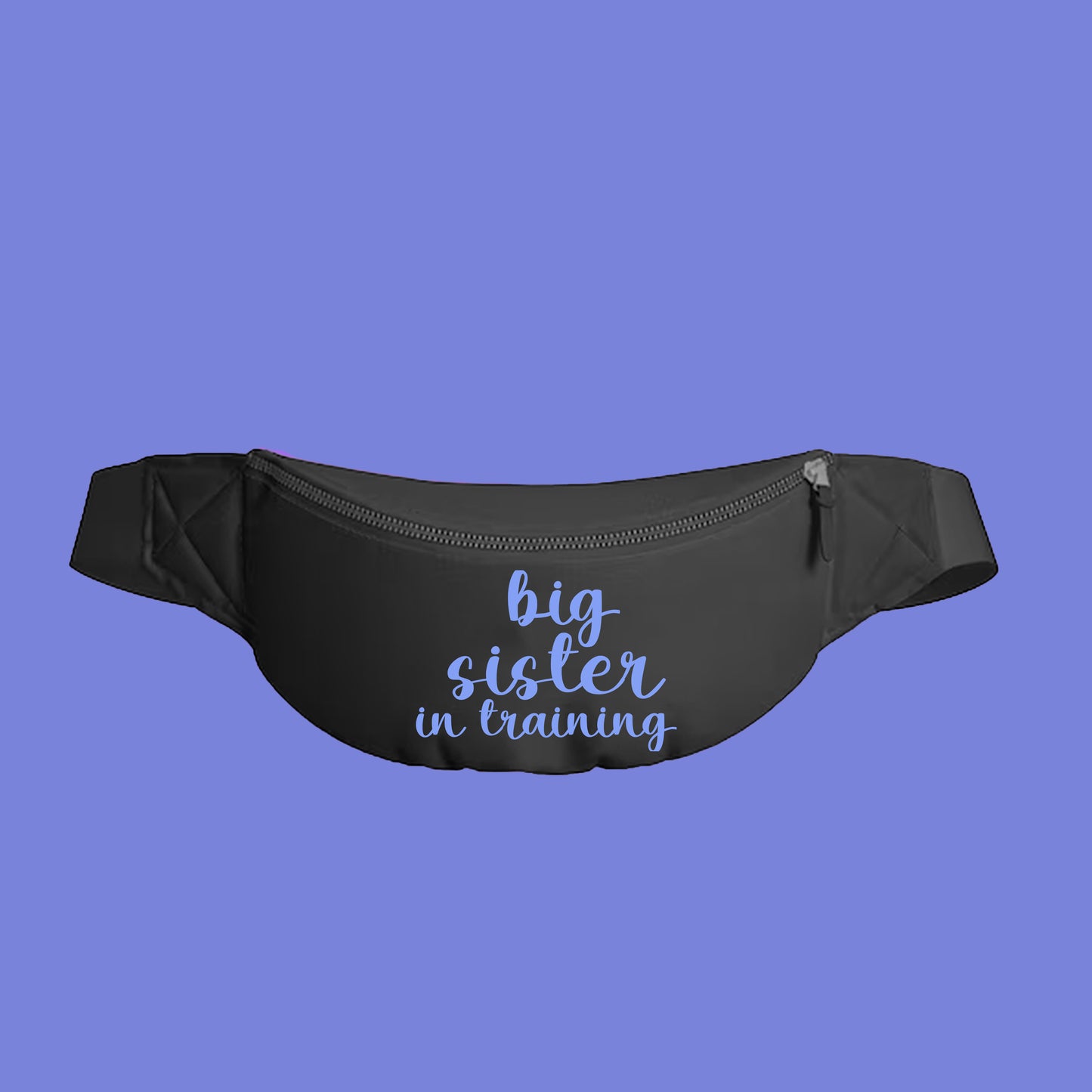 big sister in training purple fanny pack