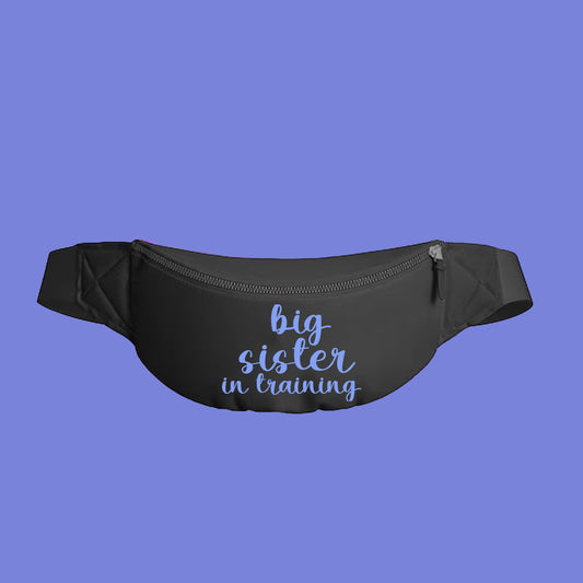 big sister in training purple fanny pack