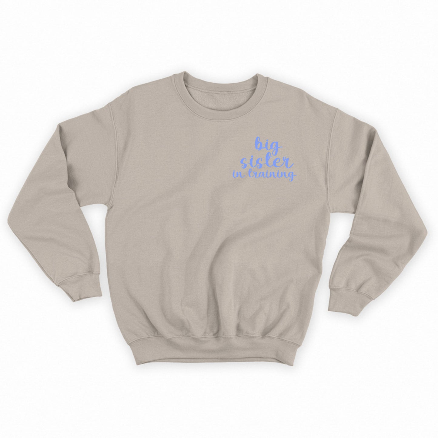 big sister in training purple sweatshirt