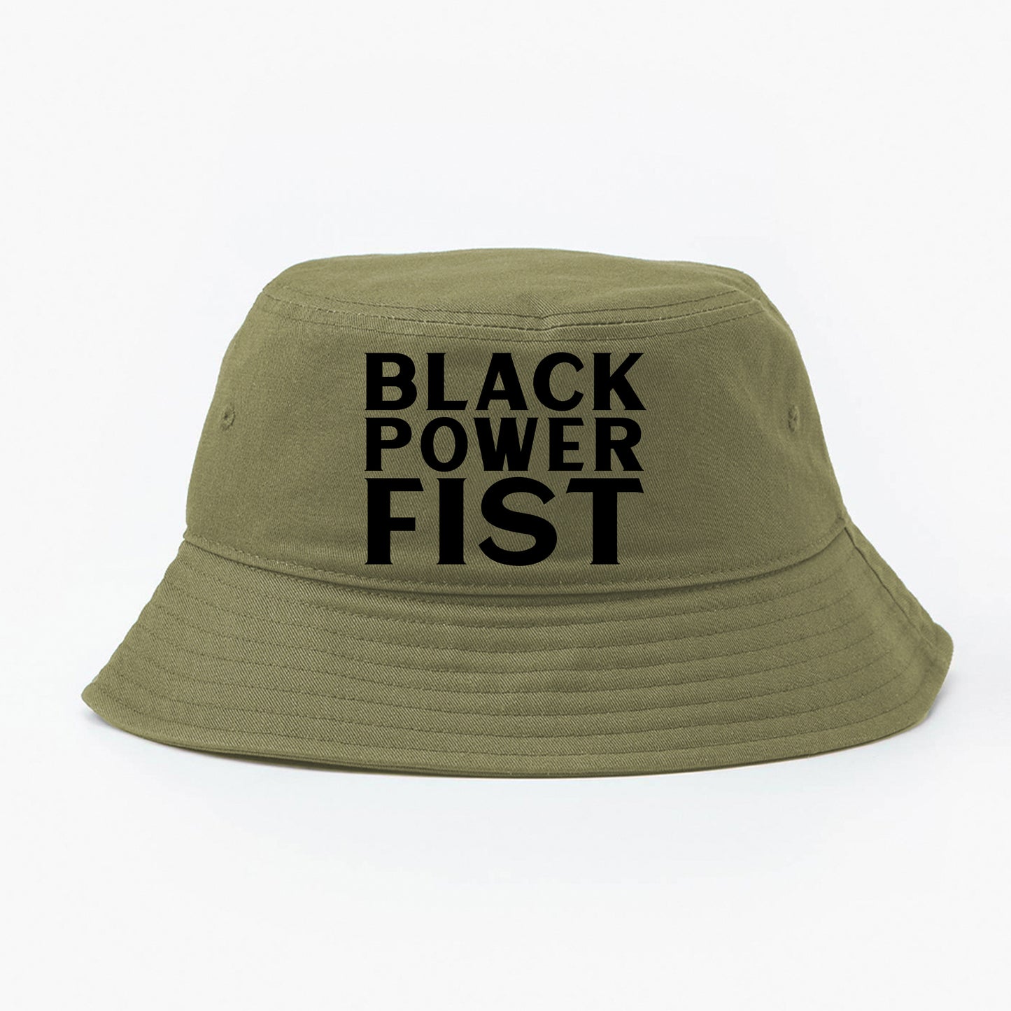 Black Power Fist Black Bucket Hat