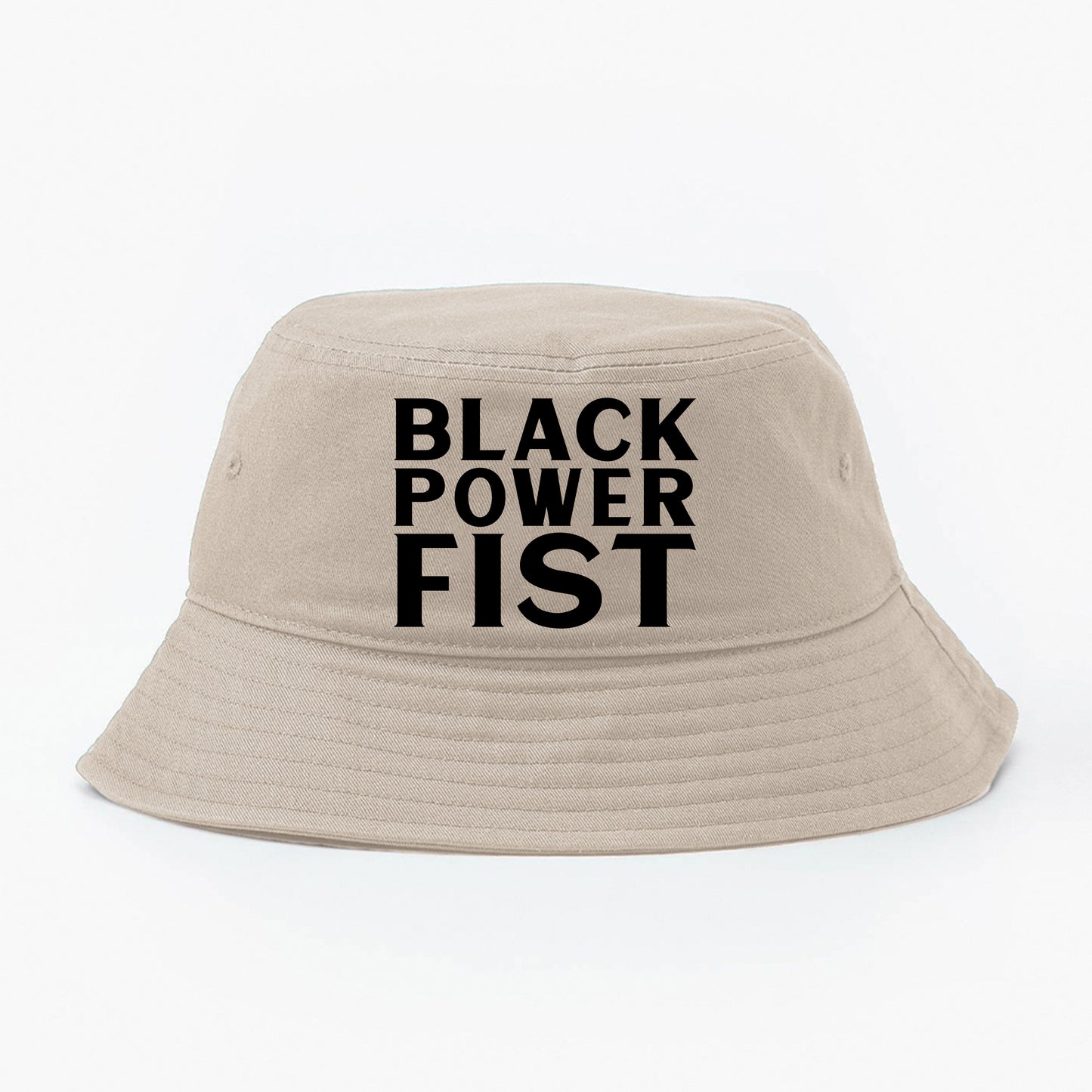 Black Power Fist Black Bucket Hat
