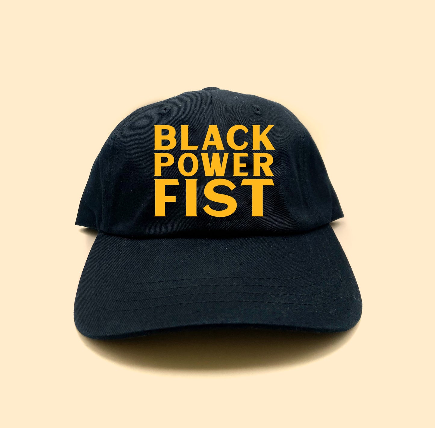 Black Power Fist Yellow Dad Hat