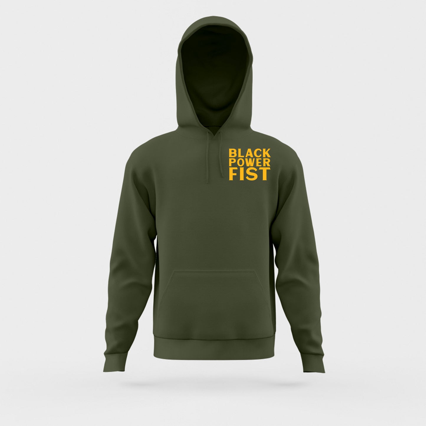 Black Power Fist Yellow Hoodie