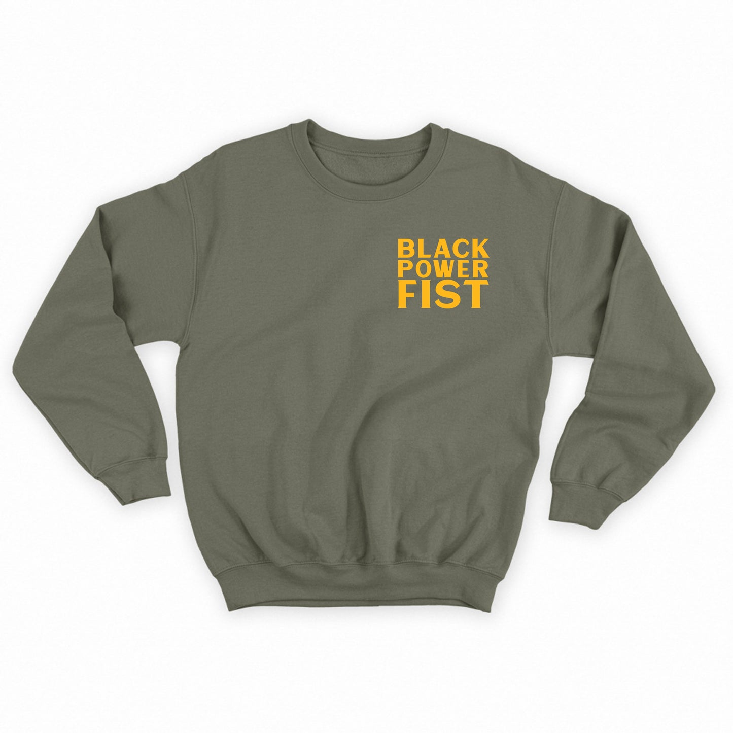Black Power Fist Yellow Sweatshirt