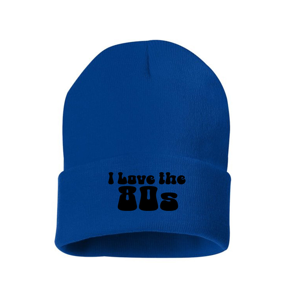 I Love the 80s Black Beanie Hat