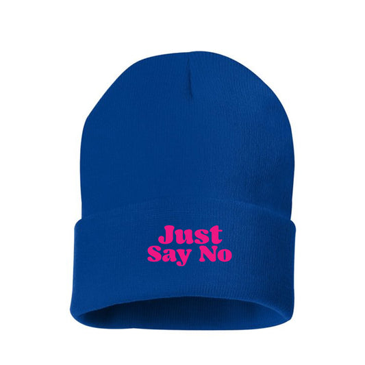 Just Say No Pink Beanie