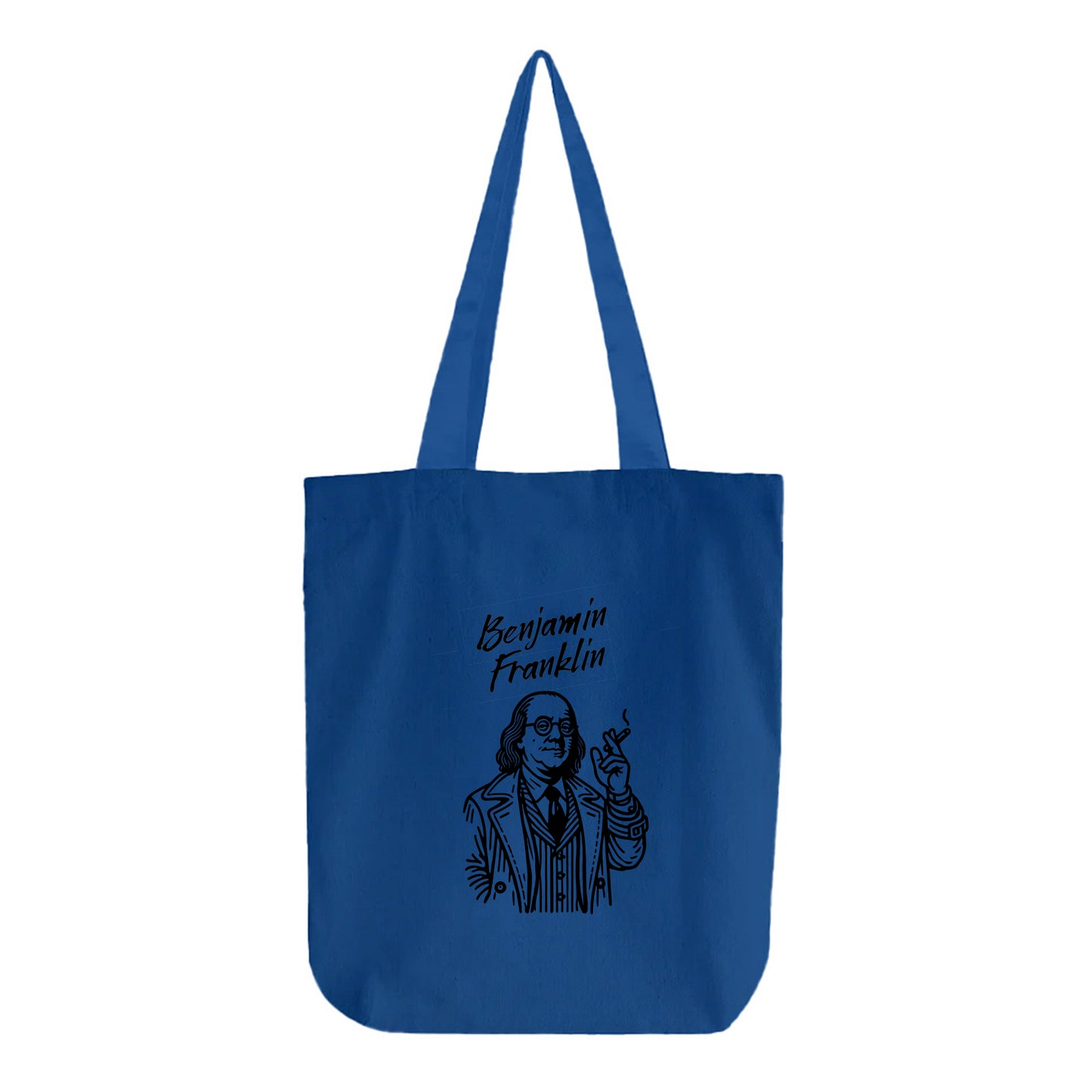benjamin franklin gangster tote bag