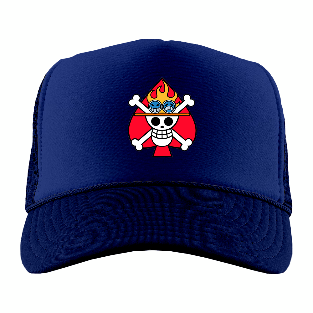 Spade Pirates jolly roger foam trucker