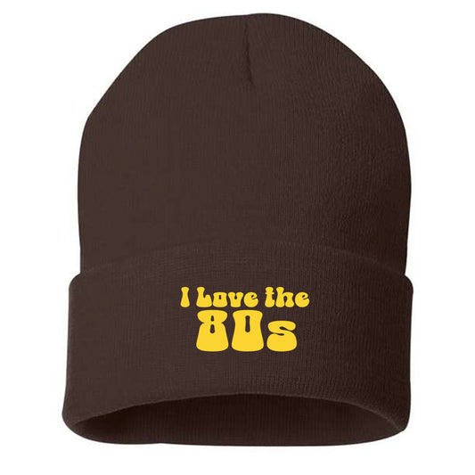 I Love the 80s Yellow Beanie Hat