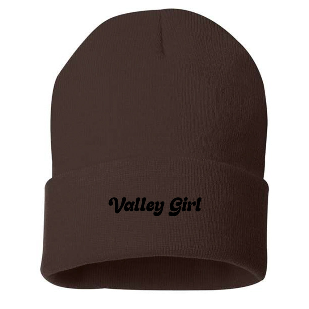 Valley Girl Black Beanie