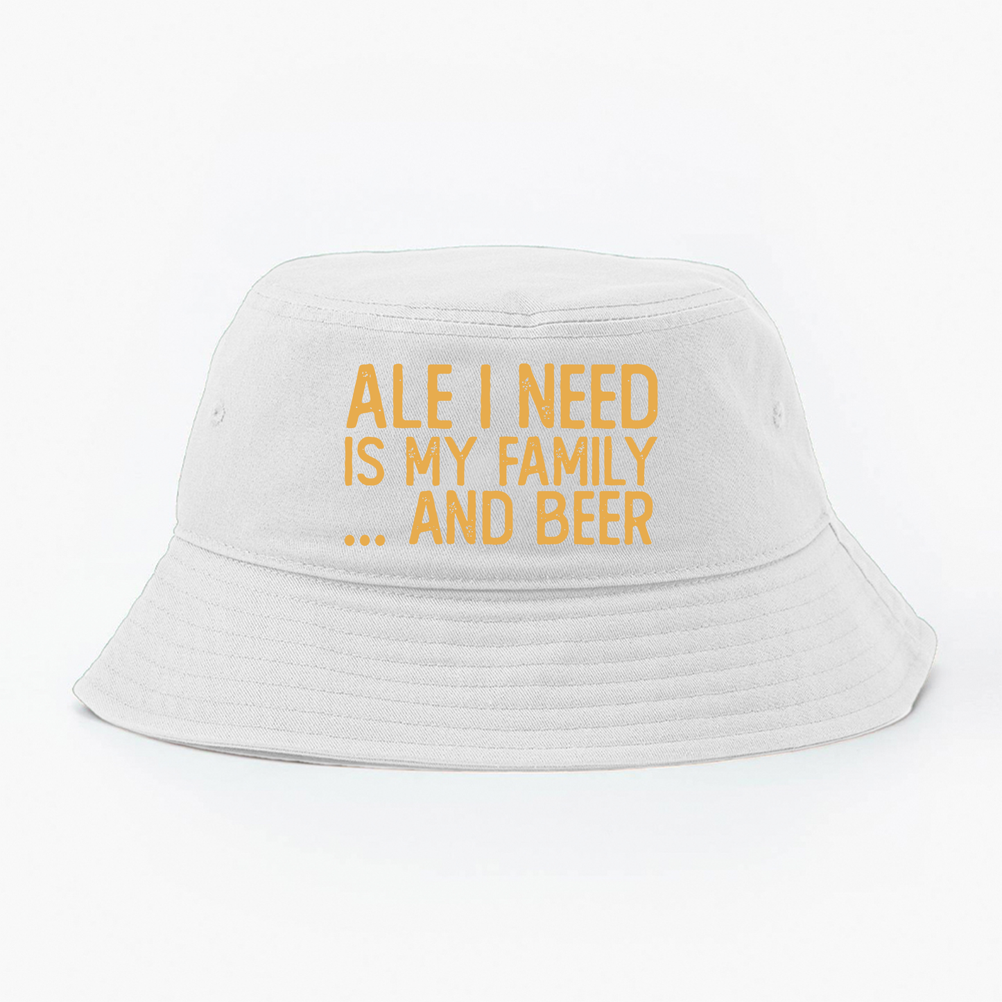 Ale I Need Is My Family... And Beer Yellow Bucket Hat