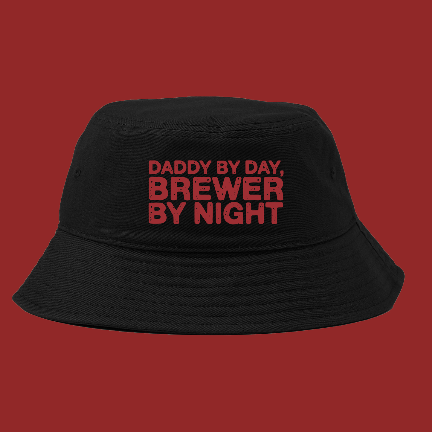 Daddy by Day, Brewer by Night Brown Bucket Hat