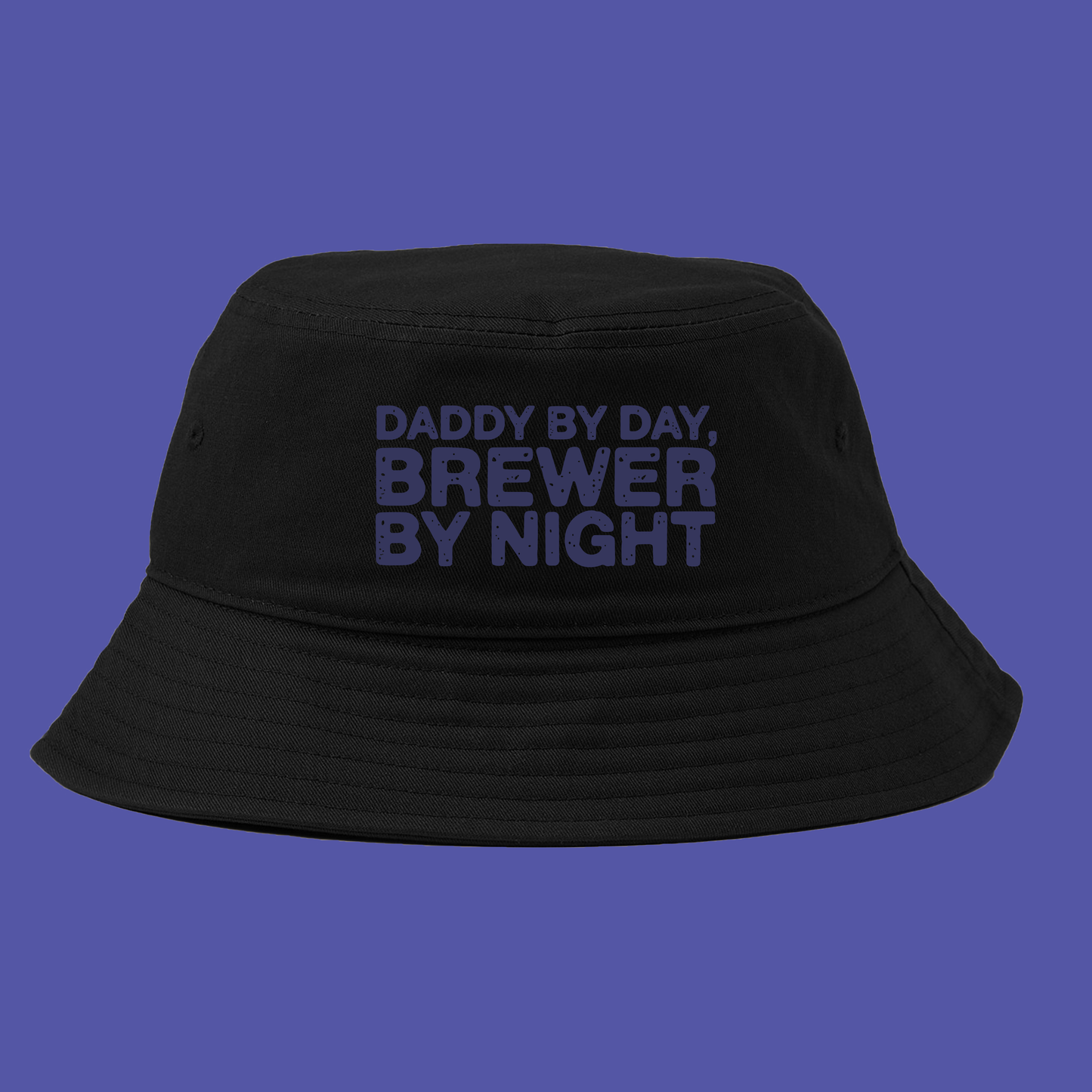 Daddy by Day, Brewer by Night Dark Blue Bucket Hat