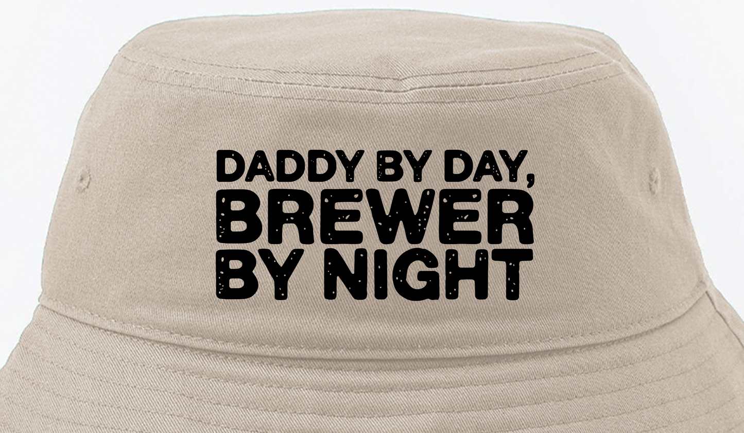 Daddy by Day, Brewer by Night Black Bucket Hat