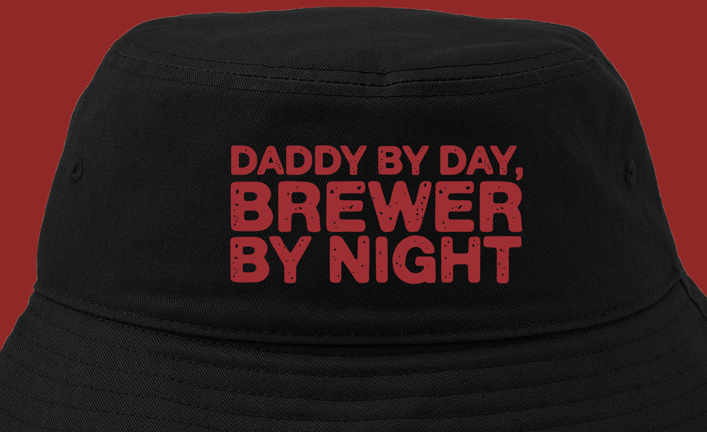 Daddy by Day, Brewer by Night Brown Bucket Hat