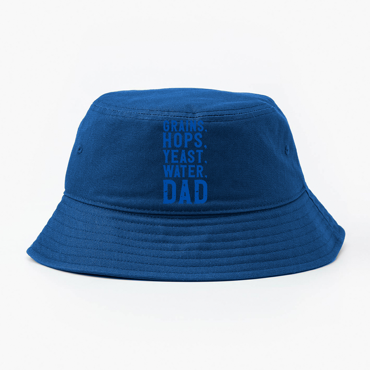 Grains, Hops, Yeast, Water, Dad Blue Bucket Hat