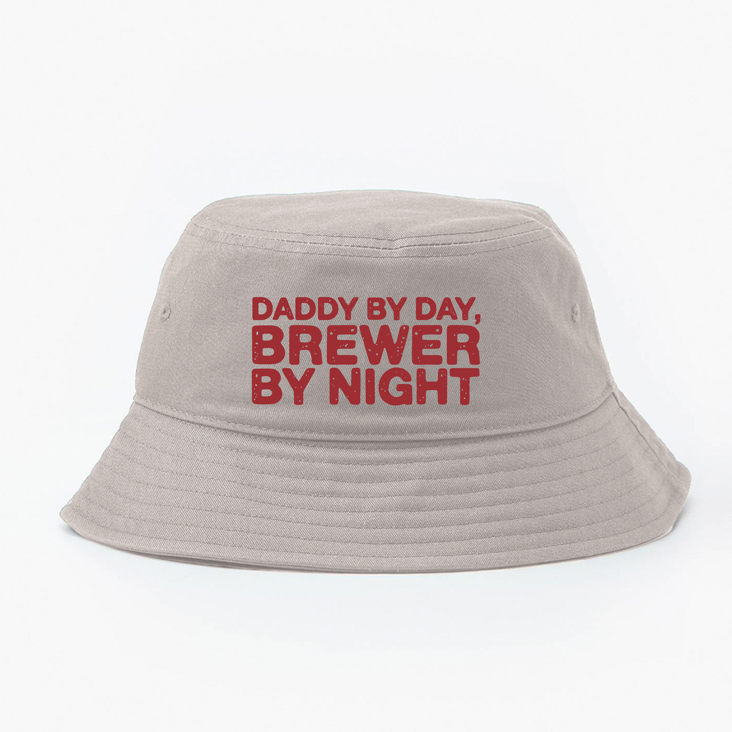 Daddy by Day, Brewer by Night Brown Bucket Hat