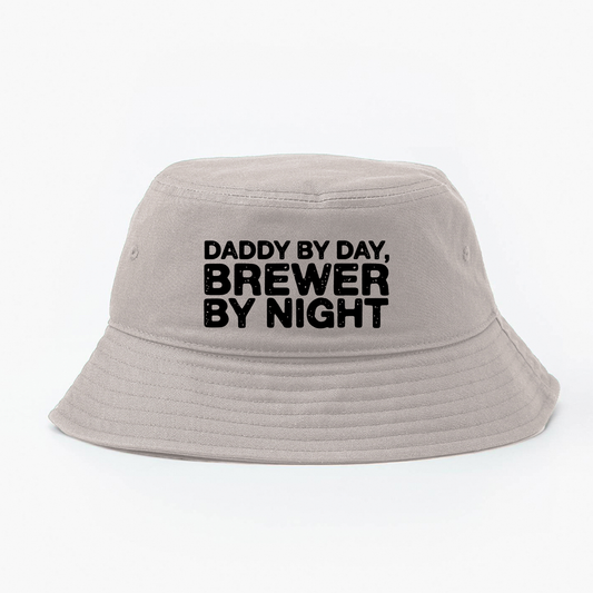 Daddy by Day, Brewer by Night Black Bucket Hat