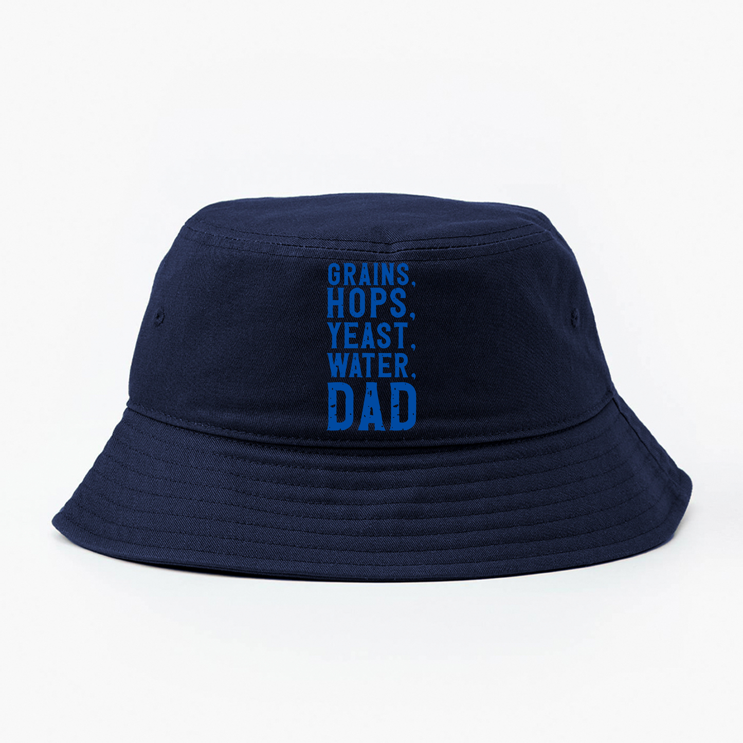Grains, Hops, Yeast, Water, Dad Blue Bucket Hat
